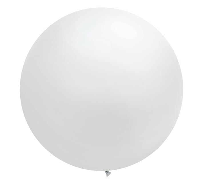 3 Foot Large Round White Latex Balloon for Party Decorations, Birthday Celebrations, Baby Showers & Special Events - Premium Quality Balloons for Indoor/Outdoor Use