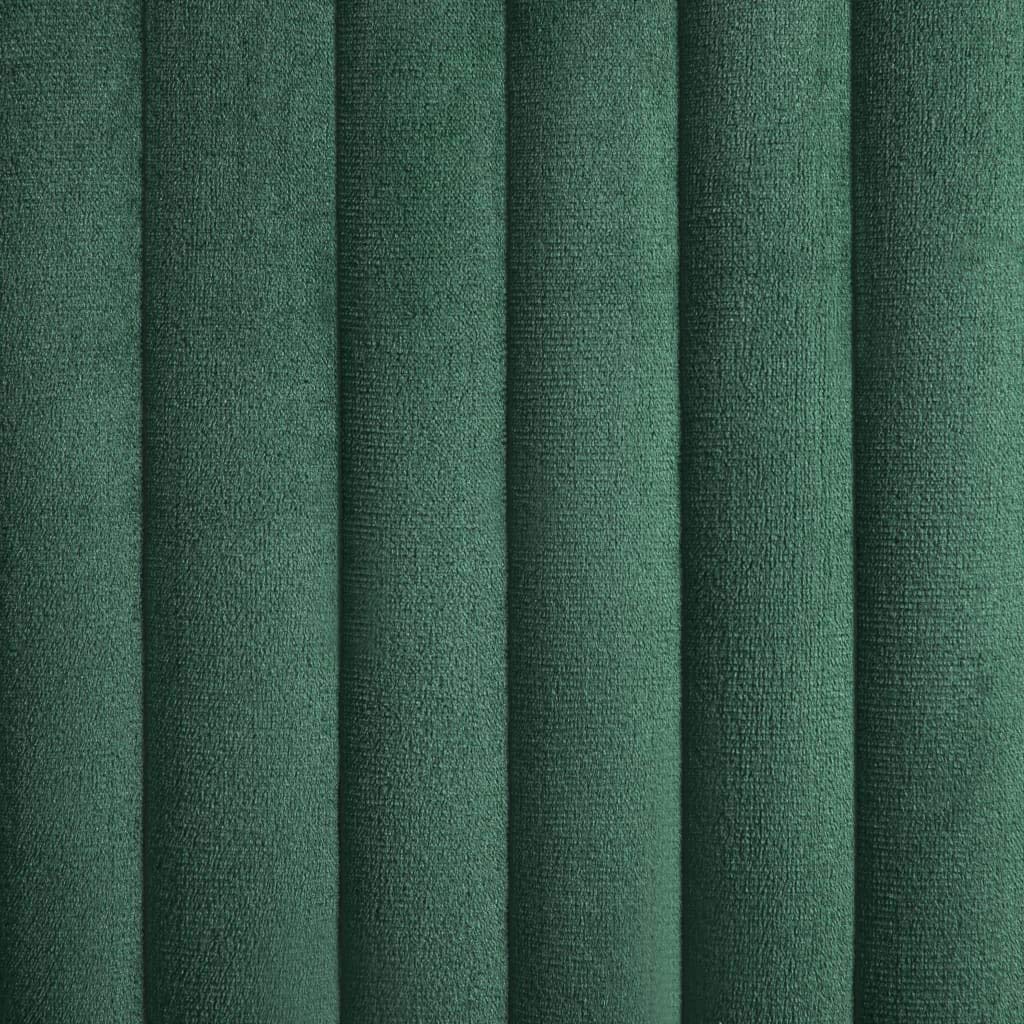 FAMIROSA Modern Dining Chairs Set of 2 - Green Velvet Upholstered Armchairs with Soft Fabric Seat & Sturdy Steel Frame - 24