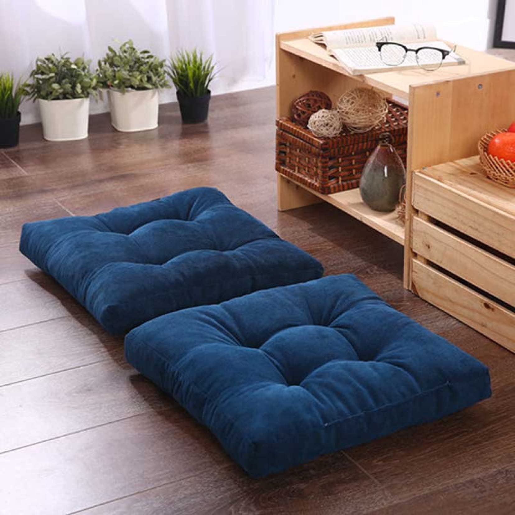 Japanese Thick Tatami Seat Cushion - Coccyx Support Pad for Office Chair, Sofa & Floor - Ultra Soft & Comfortable for Home, Work & Meditation Use