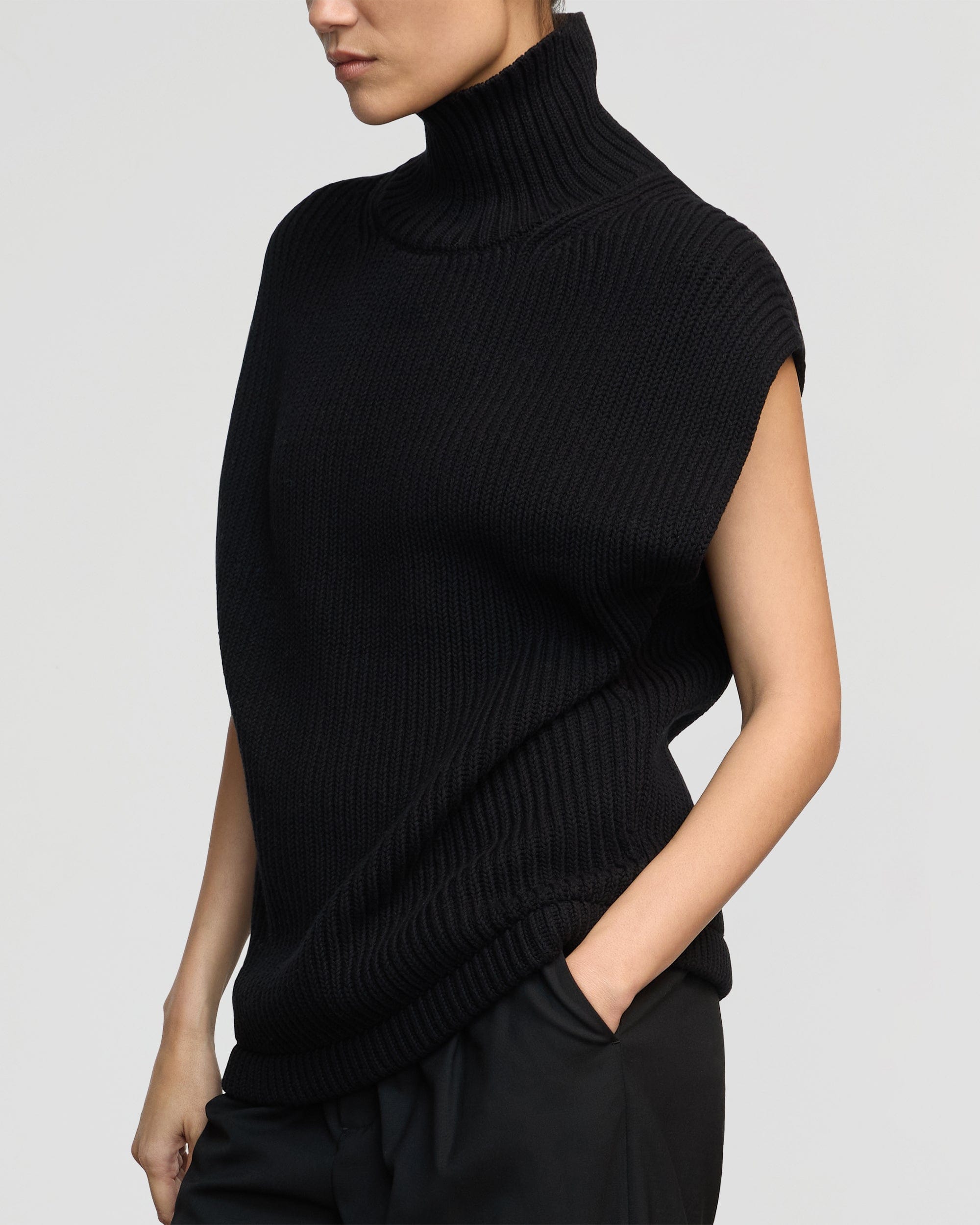 Tully Organic Cotton Turtleneck Vest for Women - Soft Breathable Layering Piece - Perfect for Fall & Winter Fashion, Office Wear & Casual Outfits
