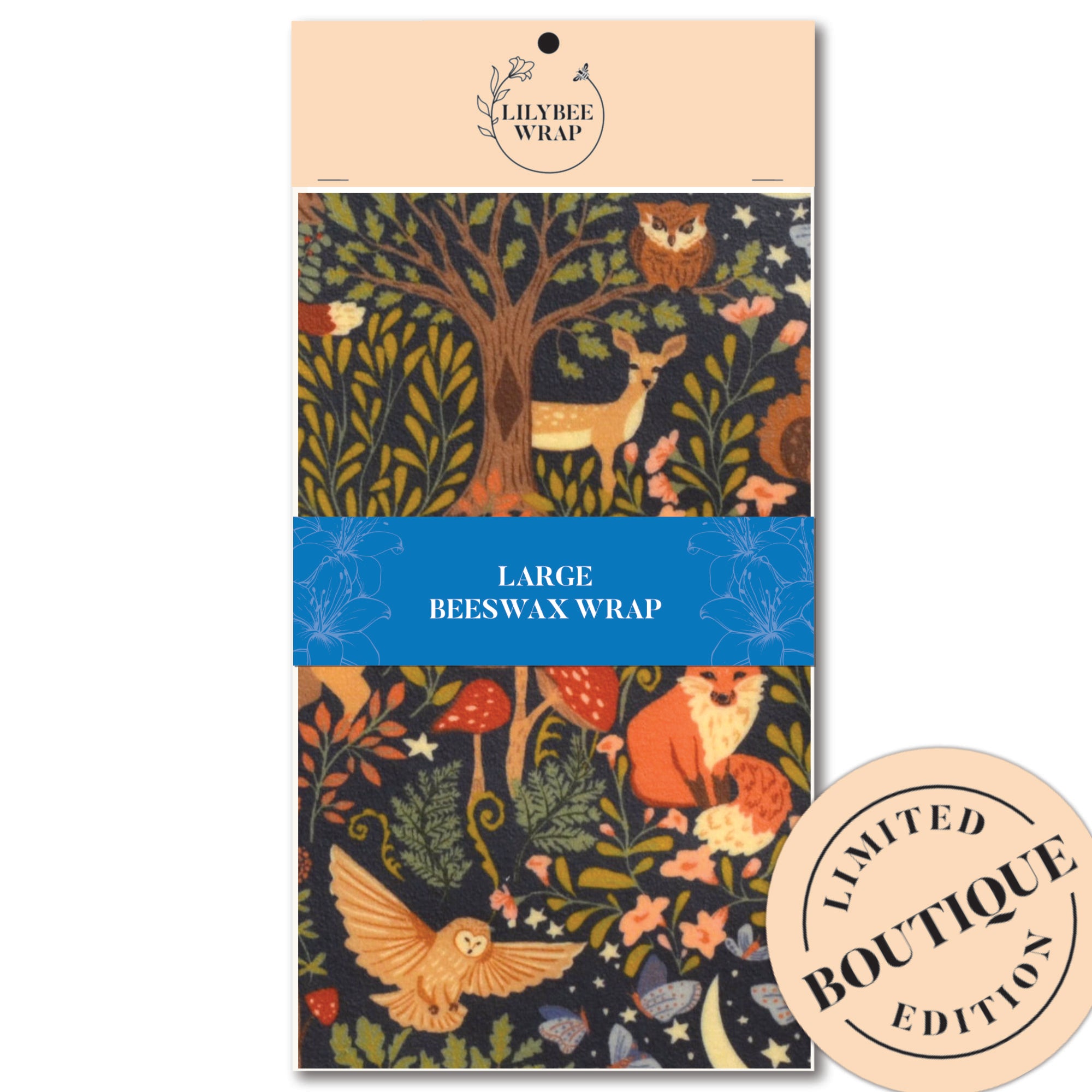 Eco-Friendly Large Beeswax Food Wrap - Reusable Sustainable Food Storage for Sandwiches, Cheese & Produce | Perfect for Picnics, Lunchboxes & Zero Waste Kitchens