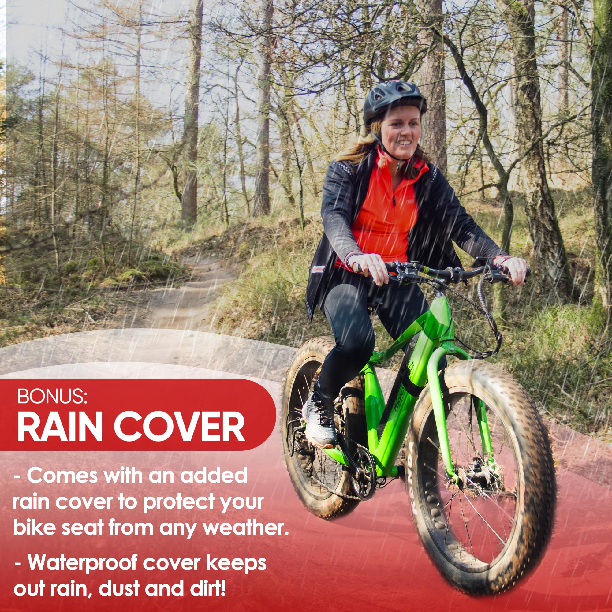 Ultra-Light Gel Bike Seat Cushion Cover - Shock Absorbing Comfortable Breathable Bicycle Saddle Pad for Men & Women - Perfect for Road Bikes, Mountain Bikes, Commuting and Long Rides