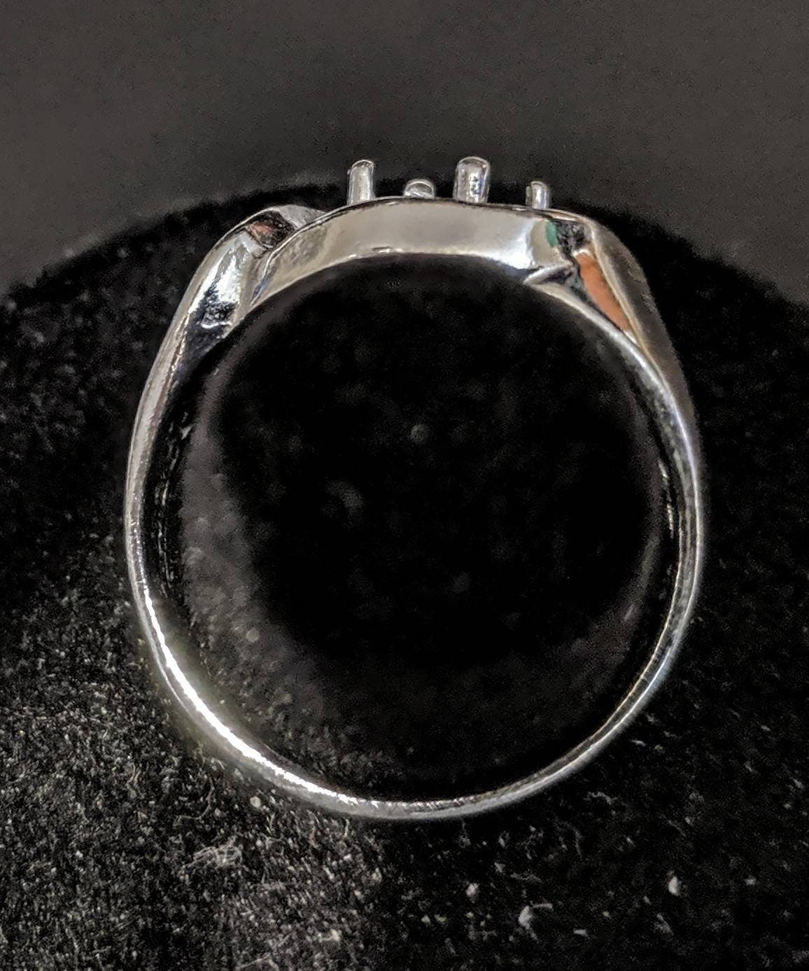 10K Gold or Sterling Silver Men's 6.5mm Round Illusion Pre-Notched Blank Ring - Sizes 9 & 11 (Setting 163 295/143 295) - Perfect for Wedding Bands, Anniversary Gifts & Everyday Jewelry