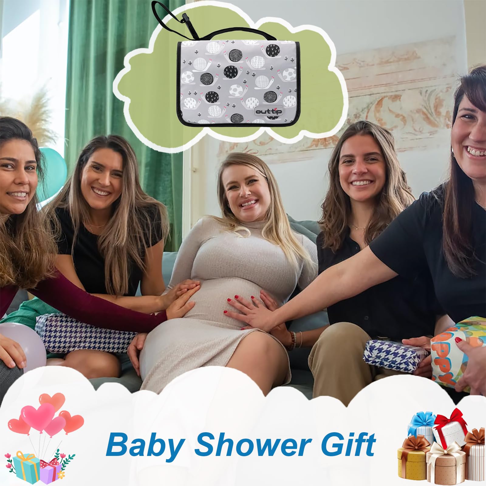 Portable Diaper Changing Pad for Toddlers - Extra Large Foldable Travel Changing Mat with Storage Pockets, Reusable Compact Baby Changing Station for Boys & Girls - Perfect for Home, Travel, Daycare & On-the-Go Diaper Changes