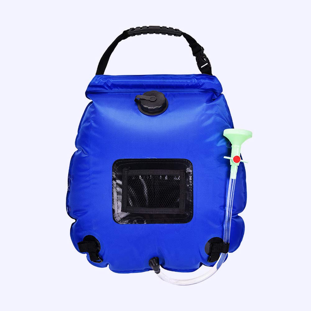 **Clicic 5 Gallon (20L) Solar Shower Bag with Removable Hose & On/Off Switchable Shower Head - Portable Camping, Beach, Hiking, Travel & Outdoor Activities**    *(Use for camping showers, beach trips, RV travel, emergency preparedness, and off-grid living.)*