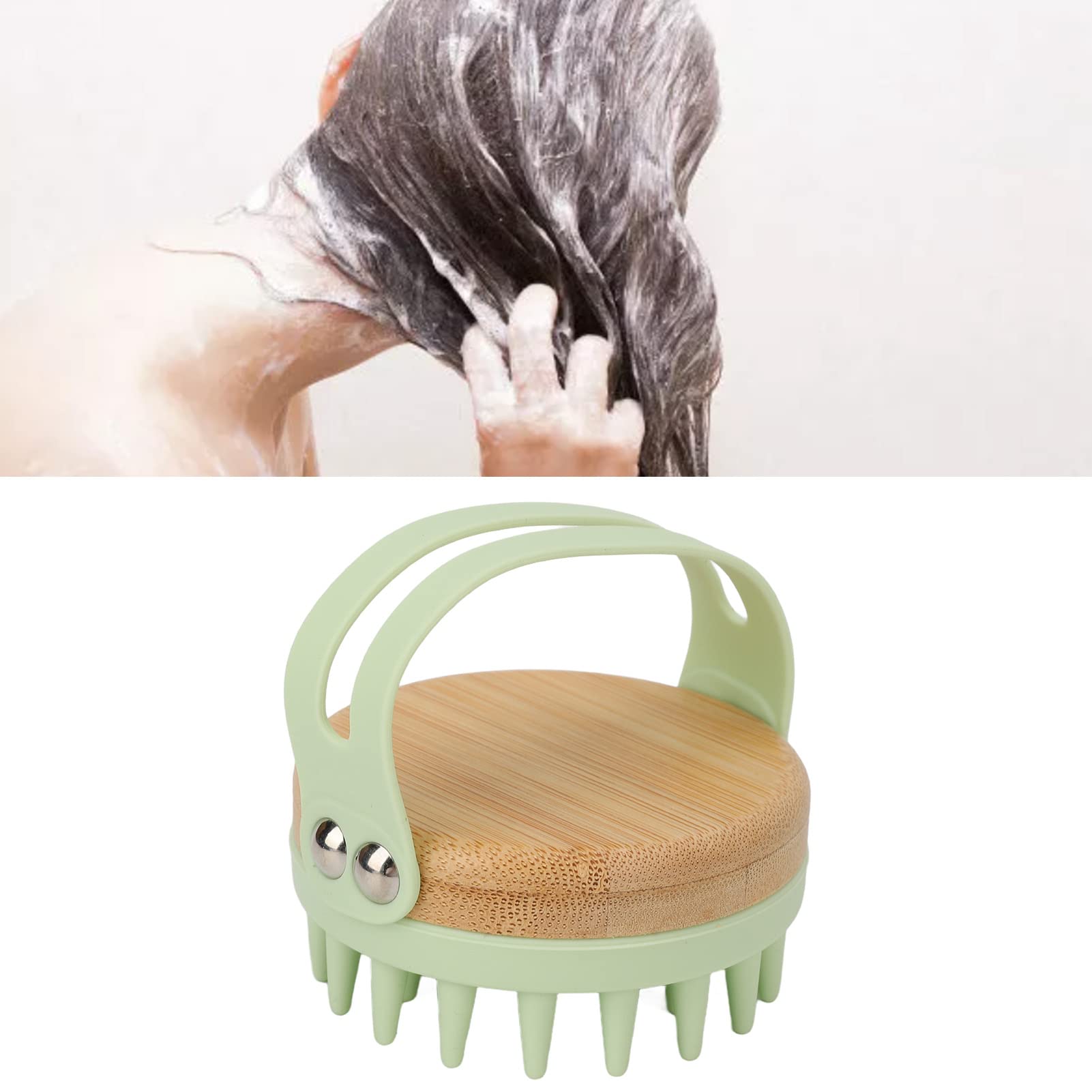 EXCLUZO Silicone Body Brush - Ergonomic Scalp Massager & Exfoliator for Sensitive Skin - Soft Green Shower Scrubber for Adults - Perfect for Relaxing Spa Days & Gentle Skin Care Routines