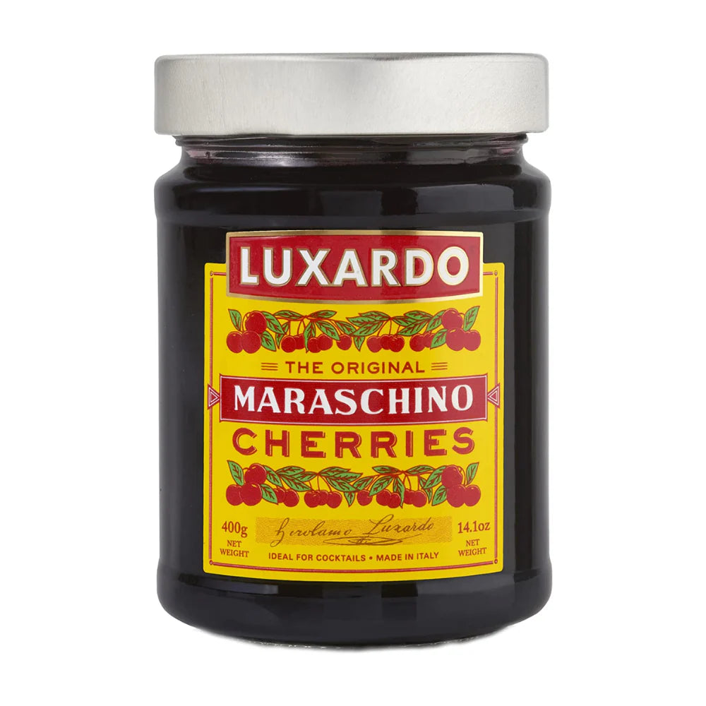 LUXARDO Maraschino Cherries 400g - Premium Italian Cocktail Cherries for Martinis, Desserts & Baking - Gourmet Cocktail Garnish & Baking Ingredient