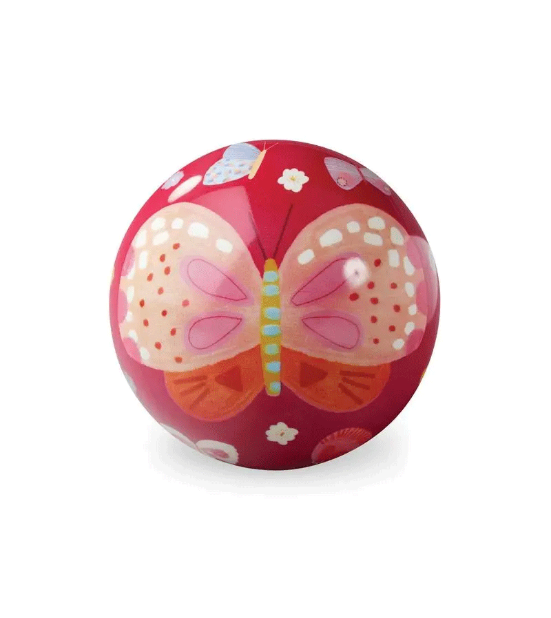 Colorful Small Butterfly Ball for Kids - Fun Outdoor & Indoor Play Toy by Crocodile Creek - Perfect for Birthday Gifts, Backyard Games, and Preschool Activities