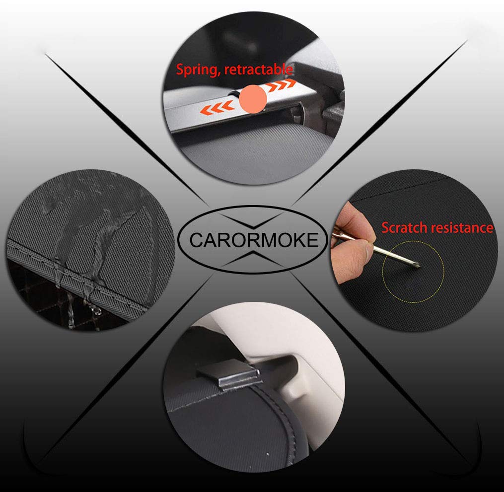Black Retractable Cargo Cover for 2010-2023 Lexus GX460 | Trunk Organizer | Perfect for Road Trips, Camping & Grocery Storage