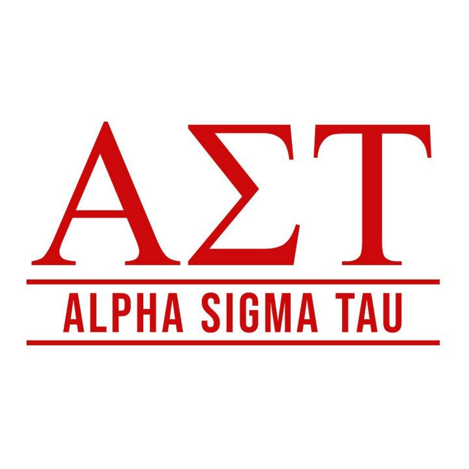Alpha Sigma Tau Custom Sticker - Personalized Red Vinyl Decal for Laptops, Water Bottles & Notebooks - Sorority Gifts & Greek Life Accessories