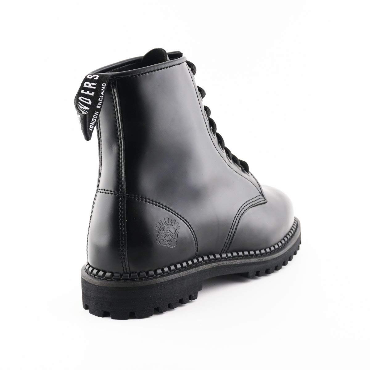 Premium Unisex Cowboy Western Biker Leather Boots - Grinders Cedric CS Black Derby Style (Size 39 EU) | Perfect for Riding, Motorcycling & Western Fashion