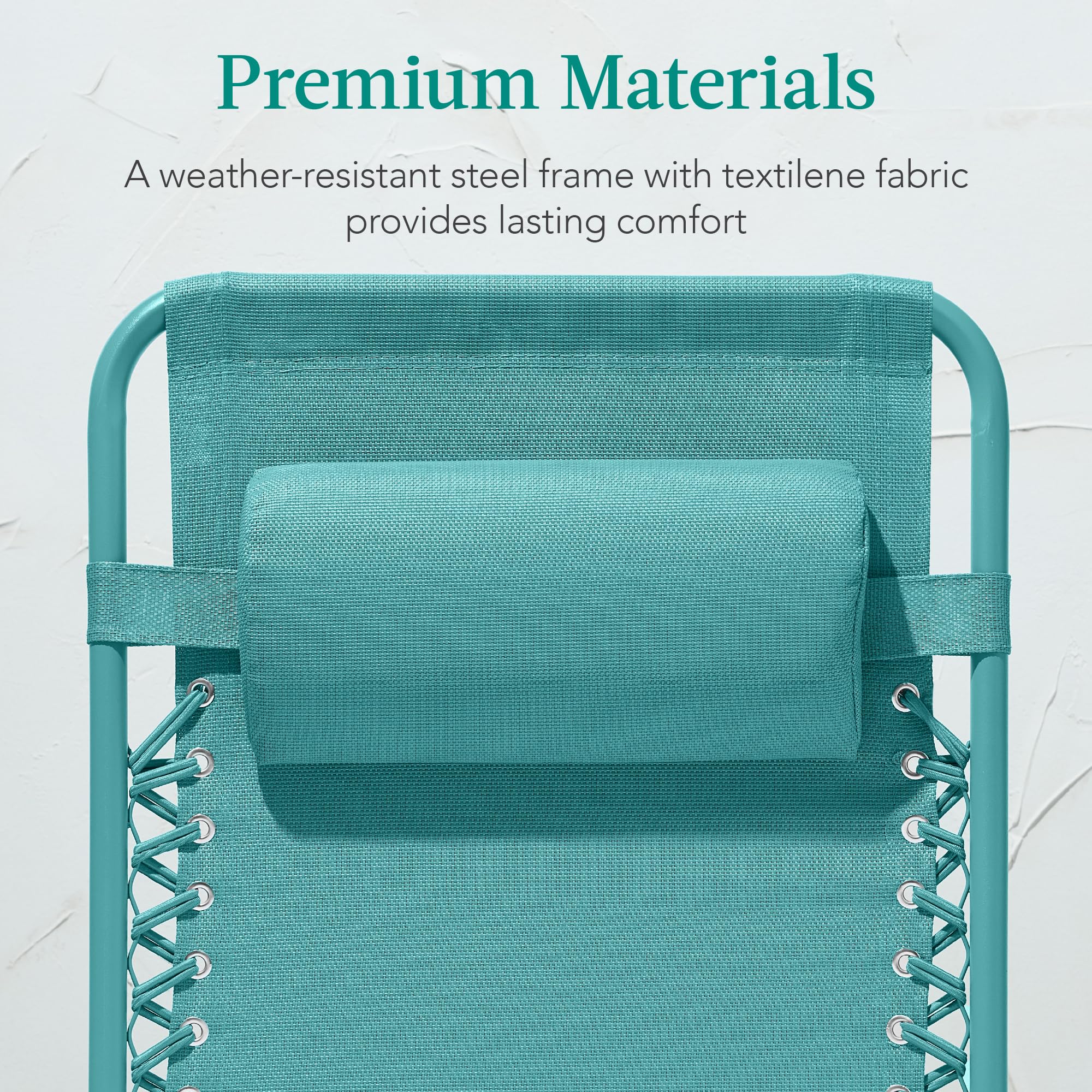 Best Adjustable Zero Gravity Reclining Chair for Outdoor Patio - Foldable Lounge Chair with Side Tray & Headrest - Caribbean Blue - Perfect for Backyard Relaxation, Poolside Lounging & Camping Comfort