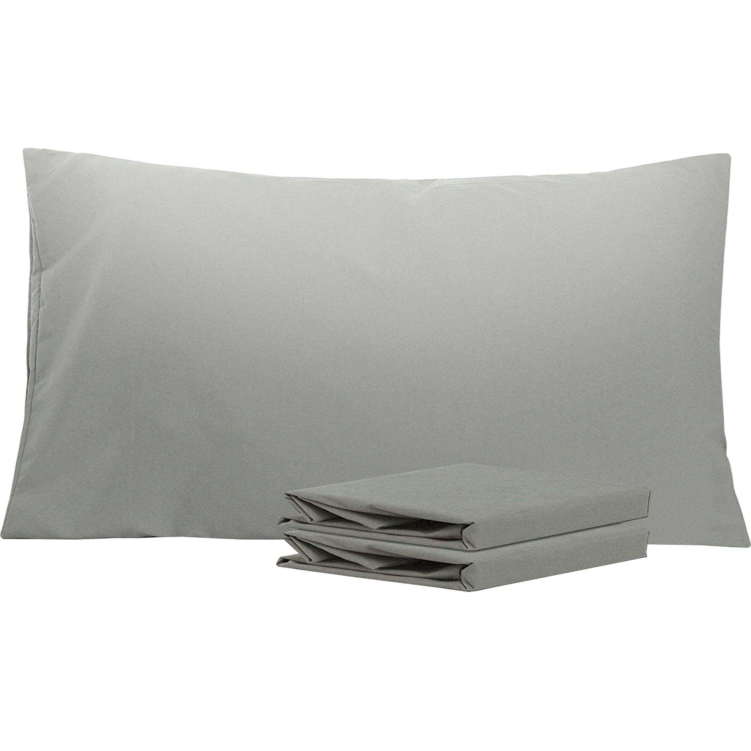 NTBAY Lightweight Microfiber Pillowcases - Ultra Soft & Durable Bedding Set for Side Sleepers | Hypoallergenic & Cooling Pillow Covers for Hotel & Home Use