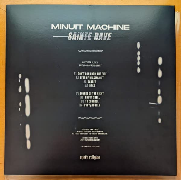 Minuit Machine - Sainte Rave Vinyl Record | Limited Edition French Synthwave Music for Collectors & DJs | Perfect for Nightclubs, Retro Parties & Music Enthusiasts