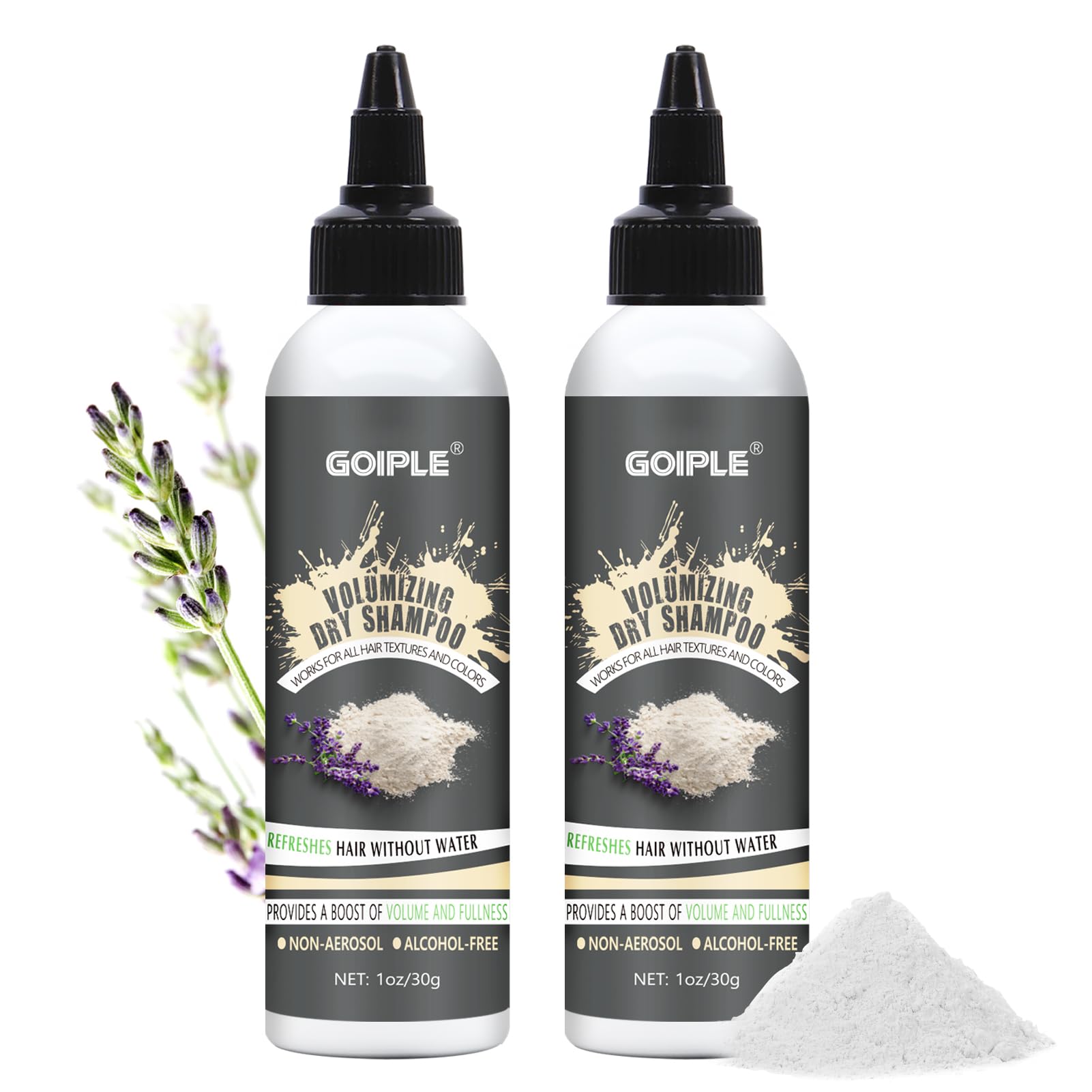 Natural & Organic Dry Shampoo Powder for Men & Women - Volumizing & Oil Control for All Hair Types (2 Pack) | Refreshes Oily Hair Between Washes | Perfect for Travel, Gym & Busy Lifestyles
