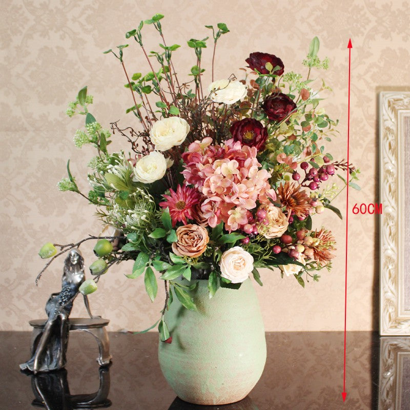 Premium Artificial Silk Flower Bouquet - Modern Large Floral Arrangement for Bedroom Decor, Wedding Centerpiece, Dining Table & Home Interior Design | Faux Flowers for Living Room, Office & Event Decoration