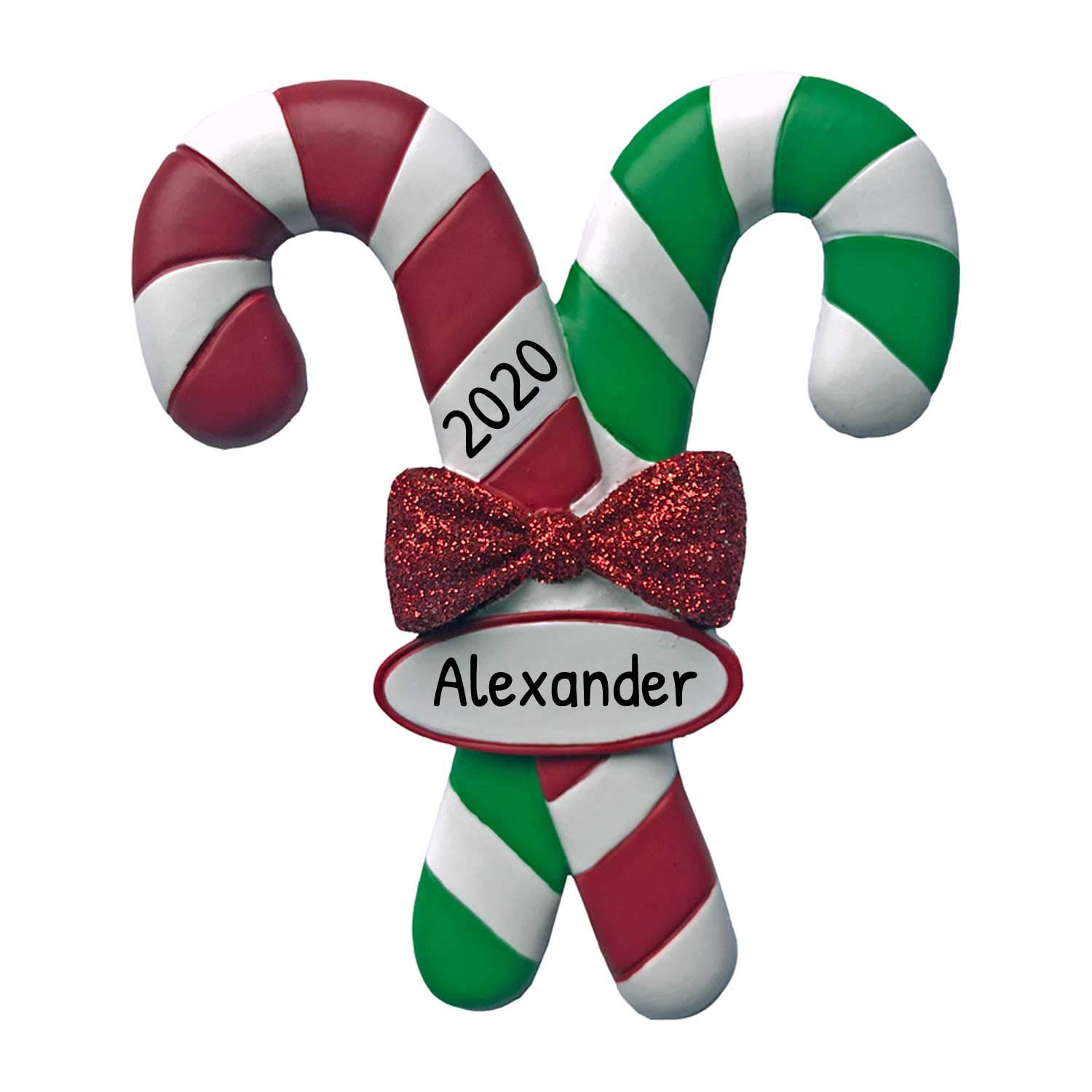 Custom Candy Cane Ornaments - Christmas Tree Decor for Holiday Gifts
