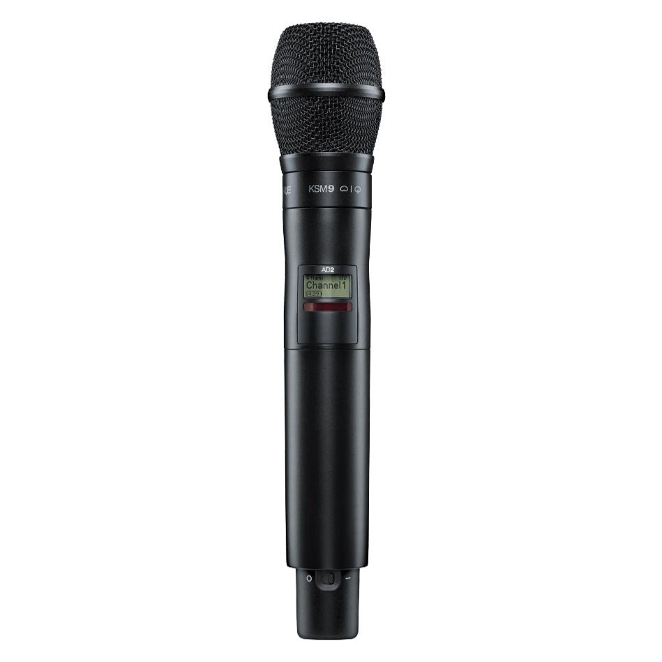Shure AD2/K9 Professional Handheld Wireless Microphone - Choose Color & Frequency (VHF/UHF) for Live Performances, Public Speaking & Studio Recording