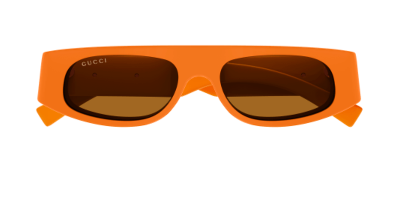 Gucci GG1771S 007 Orange/Brown Rectangular Women's Sunglasses - UV Protection Fashion Shades for Beach, Driving & Outdoor Activities