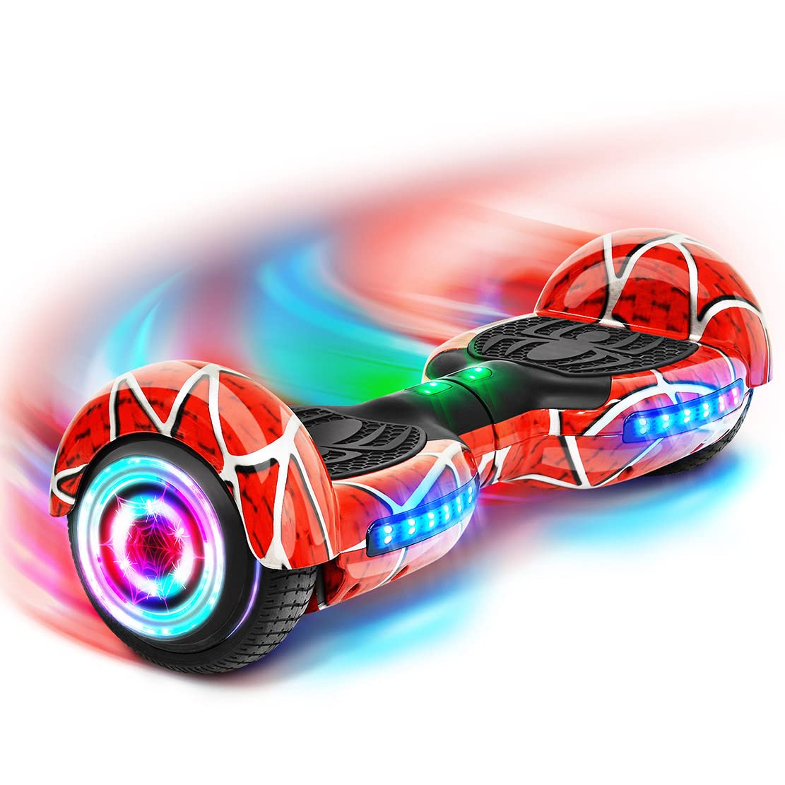 Fanfastic Bluetooth Hoverboard for Kids with Colorful LED Lights - Self Balancing Electric Scooter for Boys & Girls - Perfect for Commuting, Outdoor Fun & Birthday Gifts