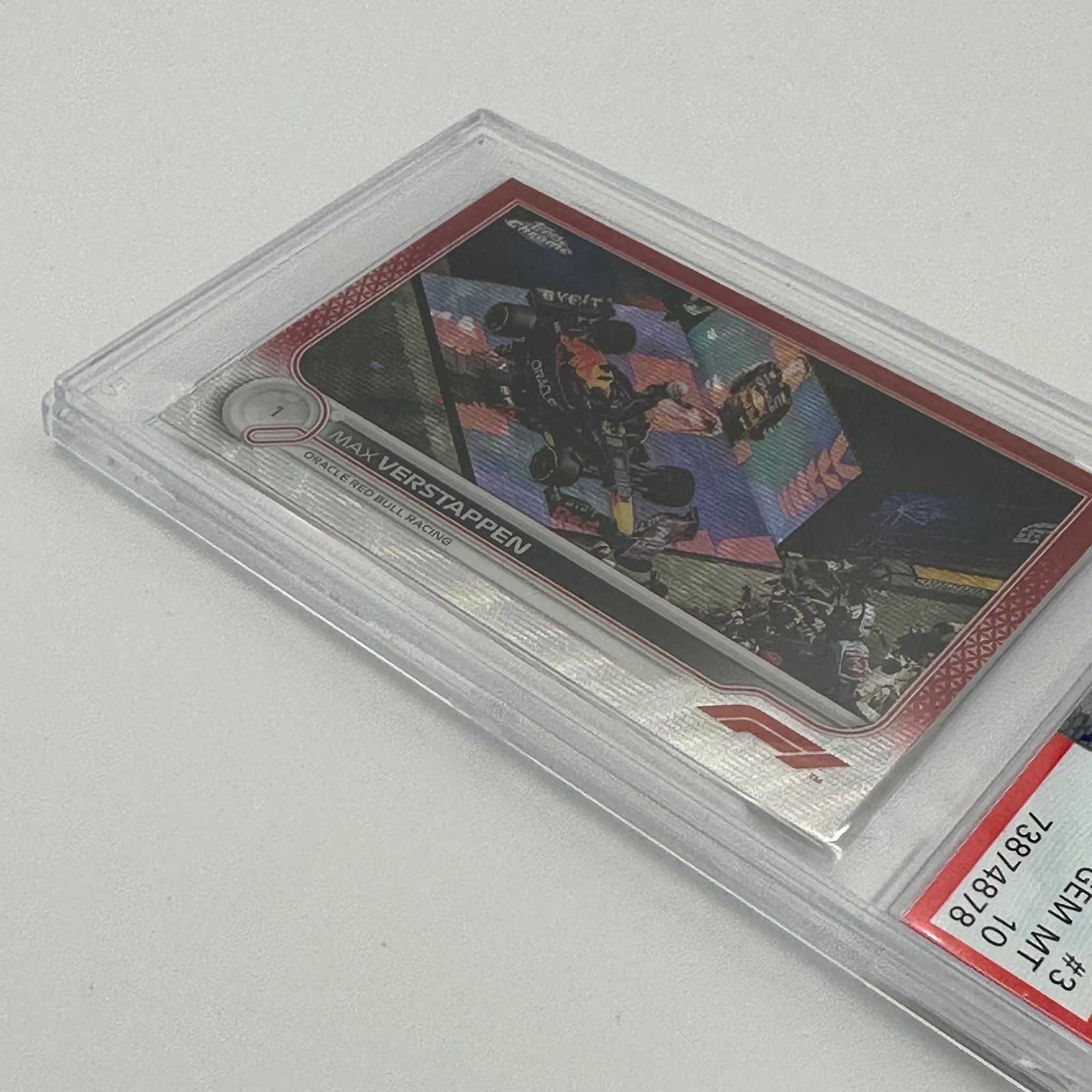 PSA 10 4/5 Max Verstappen #3 Red Wave Refractor Trading Card - Rare Collectible for F1 Fans & Sports Memorabilia Enthusiasts - Perfect for Display, Investment, and Racing Memorabilia Collections