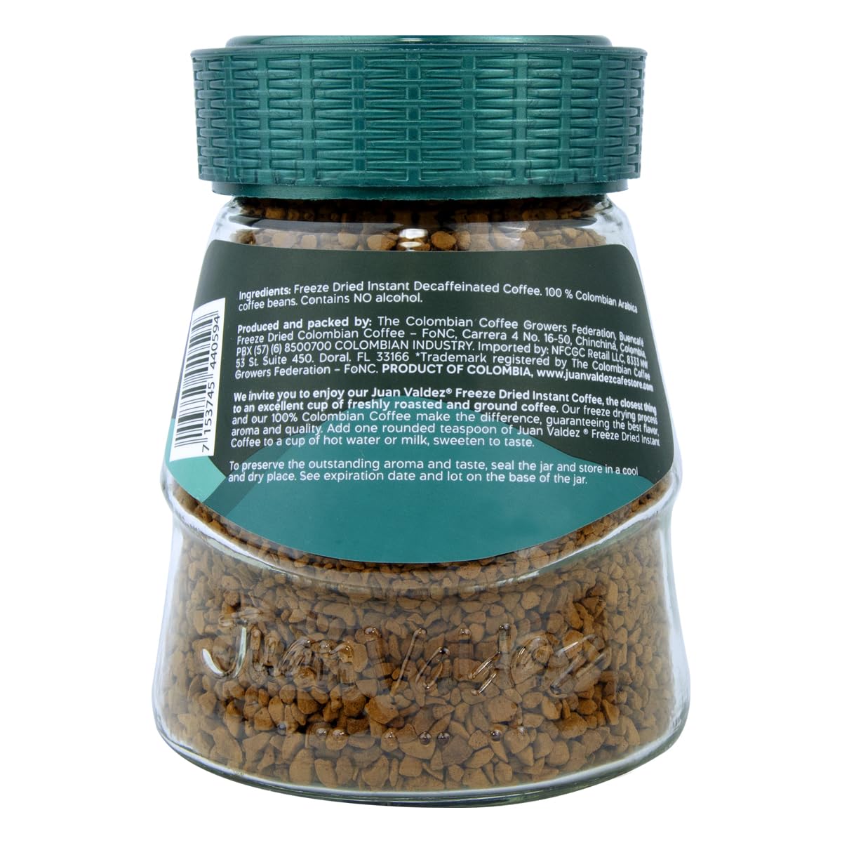Juan Valdez Decaf Freeze Dried Colombian Coffee 3.5oz (Pack of 3) - Premium Instant Coffee for Home, Office & Travel - 100% Arabica Beans