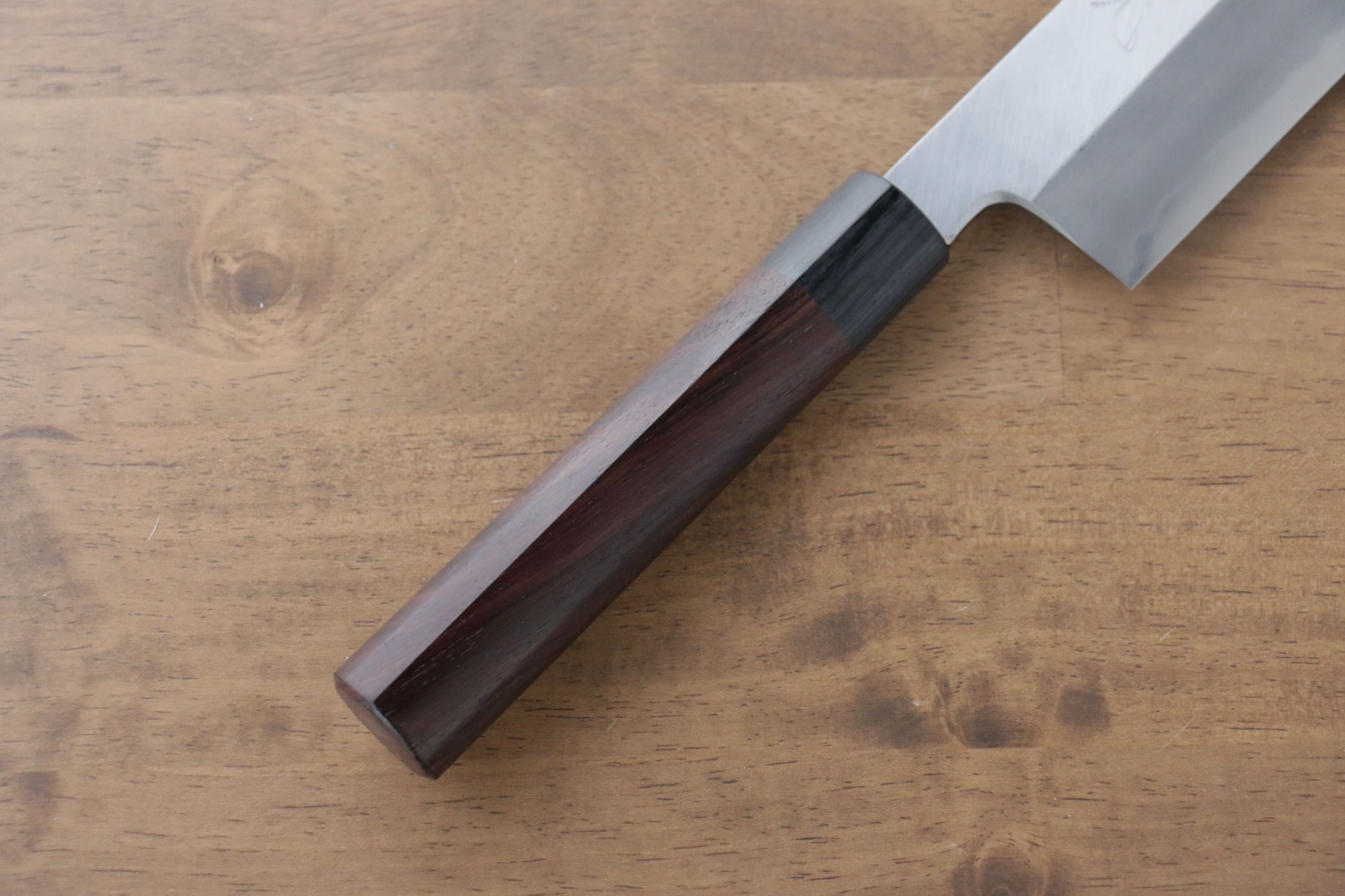 Premium Jikko White Steel No.2 Kamagata Usuba 210mm Japanese Chef Knife with Ebony Handle - Professional Sushi & Vegetable Cutting Tool for Home & Restaurant Use