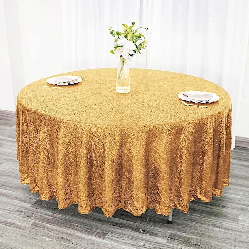 108 Sequin Round Tablecloth for Wedding, Party, Banquet - Elegant Sparkling Decor for Special Events