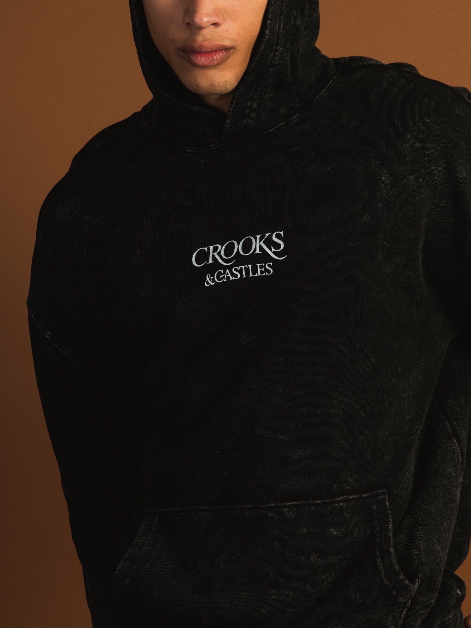 Crooks & Castles New Medusa Acid Wash Pullover Hoodie - Men's Streetwear Fashion for Casual Wear & Urban Style | Clearance Sale