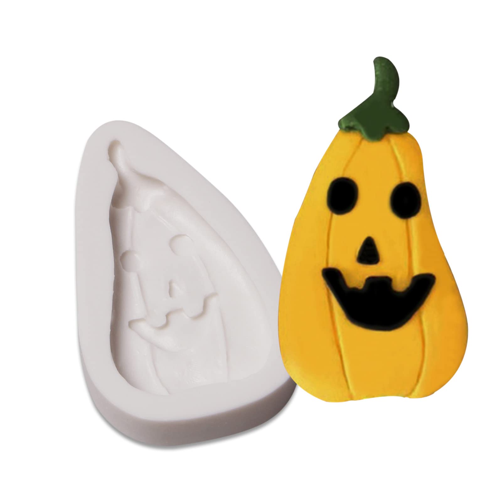 4Pcs Halloween Silicone Pumpkin Chocolate Molds - Ghost Shaped Baking Molds for Candy, Cake, Cupcake, Cookie, Jelly, Pudding, Fondant & Resin DIY Crafts - Perfect for Halloween Party Decorations & Baking Gifts