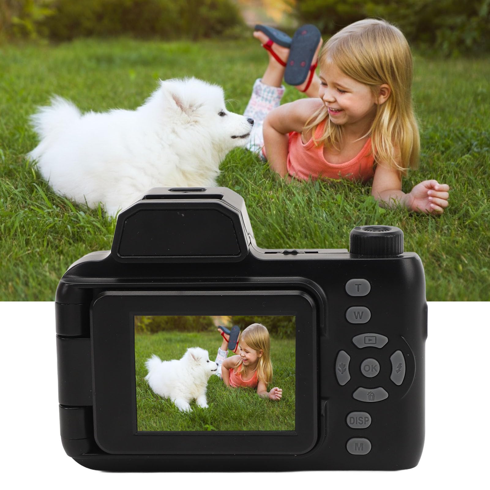 4K Digital Camera for Photography & Vlogging - 1080P HD Compact DSLR Camera with 180° Flip Screen, 4X Zoom, Supports 256GB SD Card | Perfect for Travel, YouTube, TikTok & Social Media Content Creation