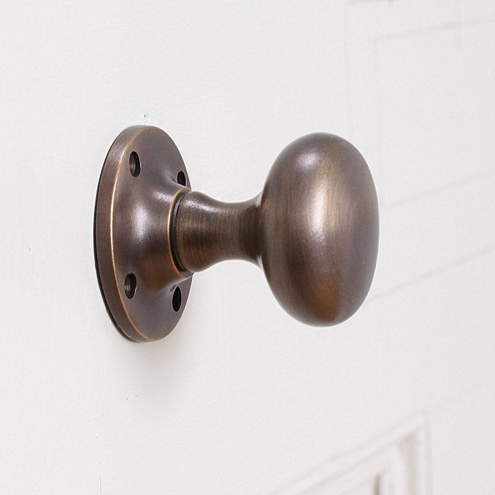 Vintage Distressed Antique Brass Door Knobs - Rustic Cabinet Handles for Home Decor | Perfect for Farmhouse, Cottage & Victorian Style Doors