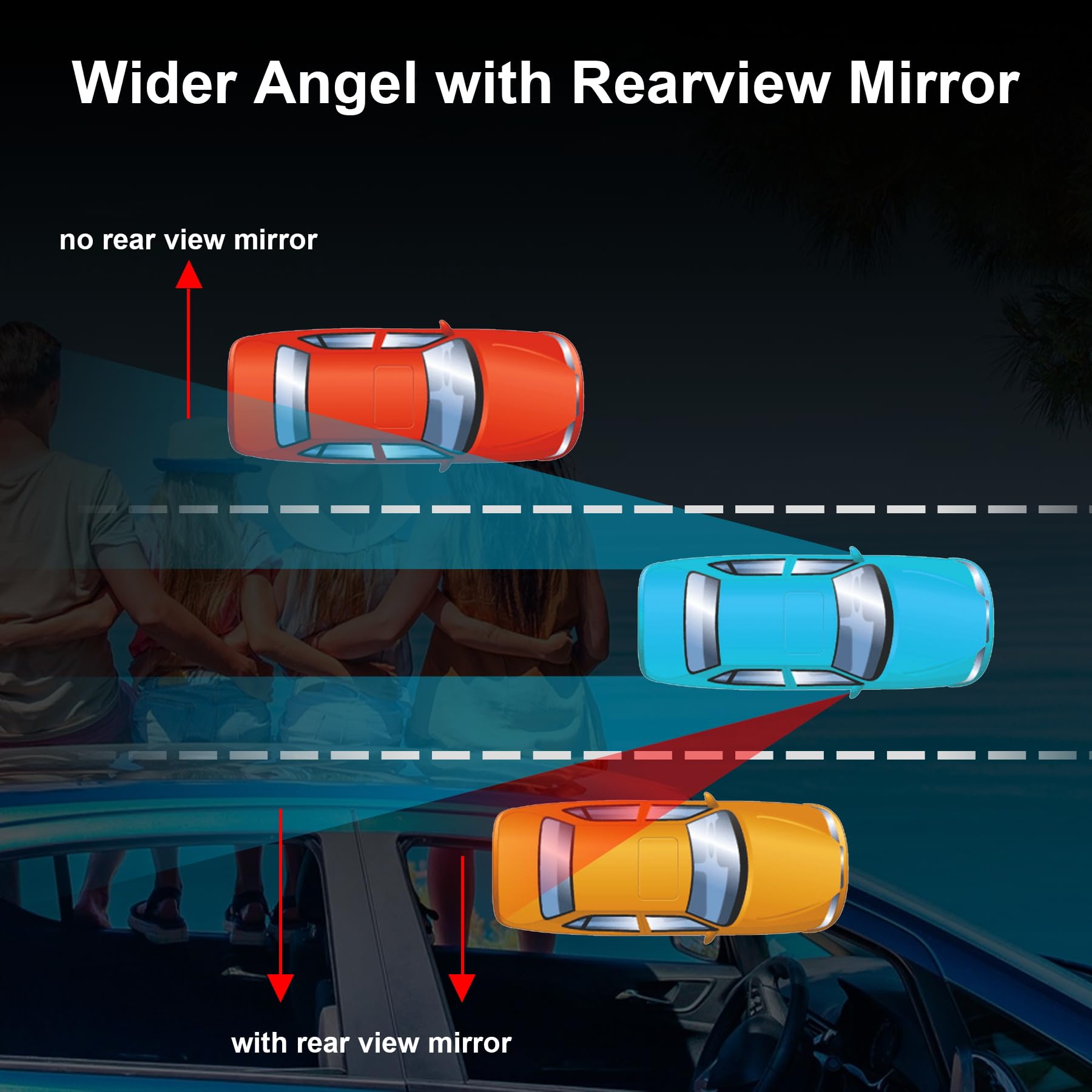 LivTee Blind Spot Mirror - Adjustable HD Glass Wide Angle Rearview Mirror for Cars, Trucks & SUVs - Universal Fit for Enhanced Safety & Parking Assistance - Perfect for Highway Driving & Tight Parking Spaces