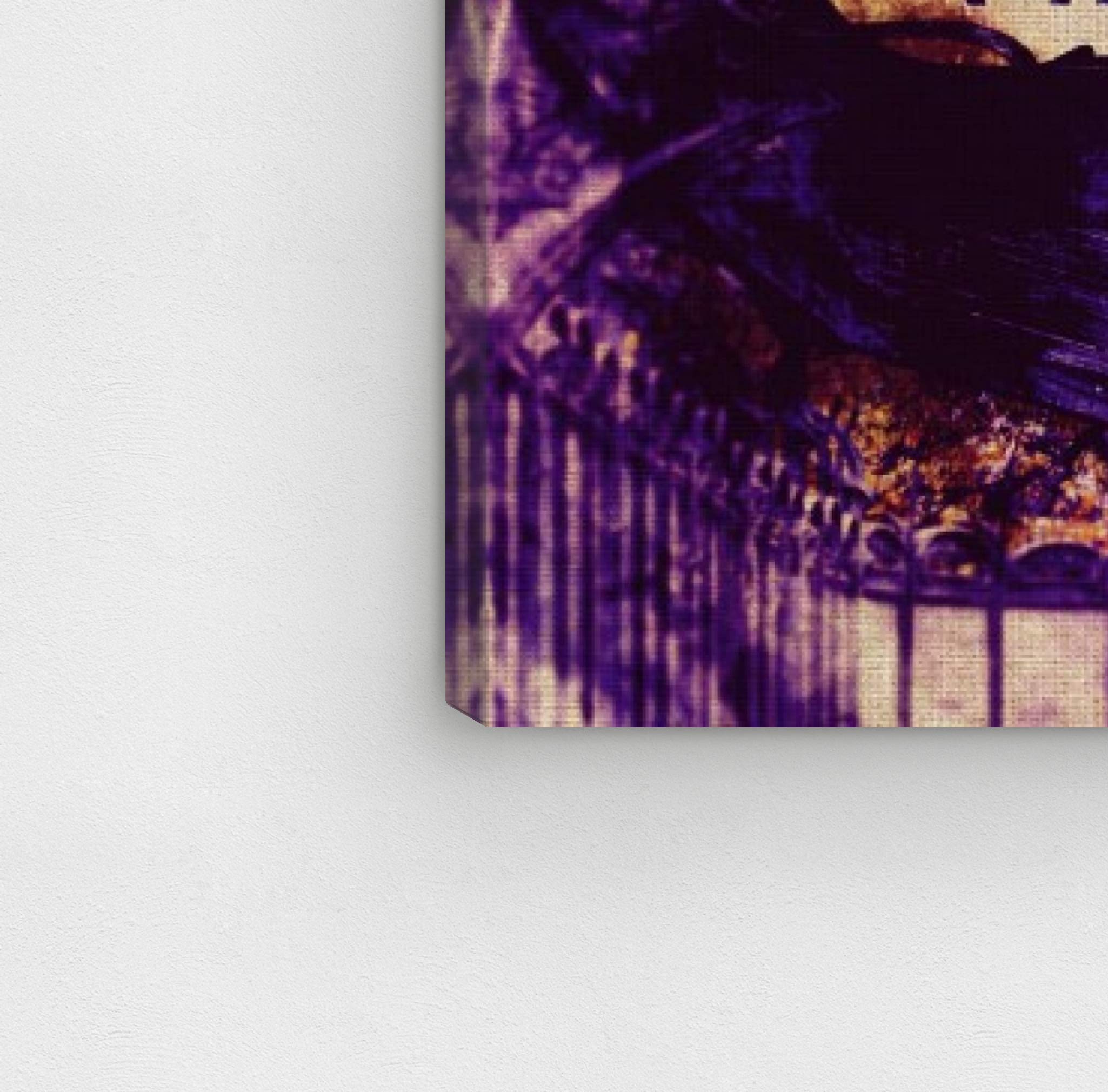 Oliver Gal Artist Co. Modern Architecture Wall Art Canvas Print - 'Metropolitain' Home Décor in Purple & White - 15x10 Inches & 45x30 Inches - Perfect for Living Room, Bedroom or Office Decor