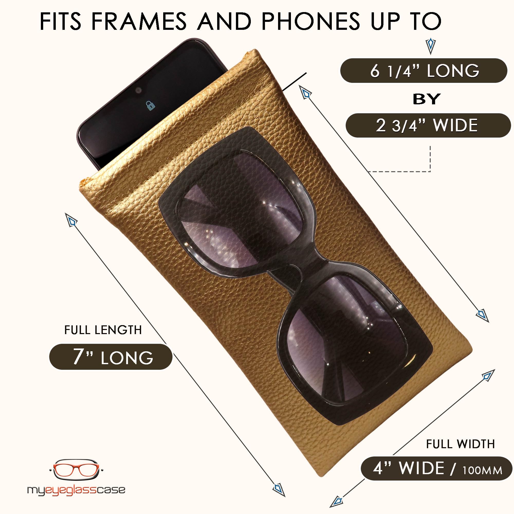 Soft Sunglasses Case with Squeeze Top - Large Eyeglass Holder Pouch, Lightweight & Extra Layers for Travel, Sports & Everyday Use