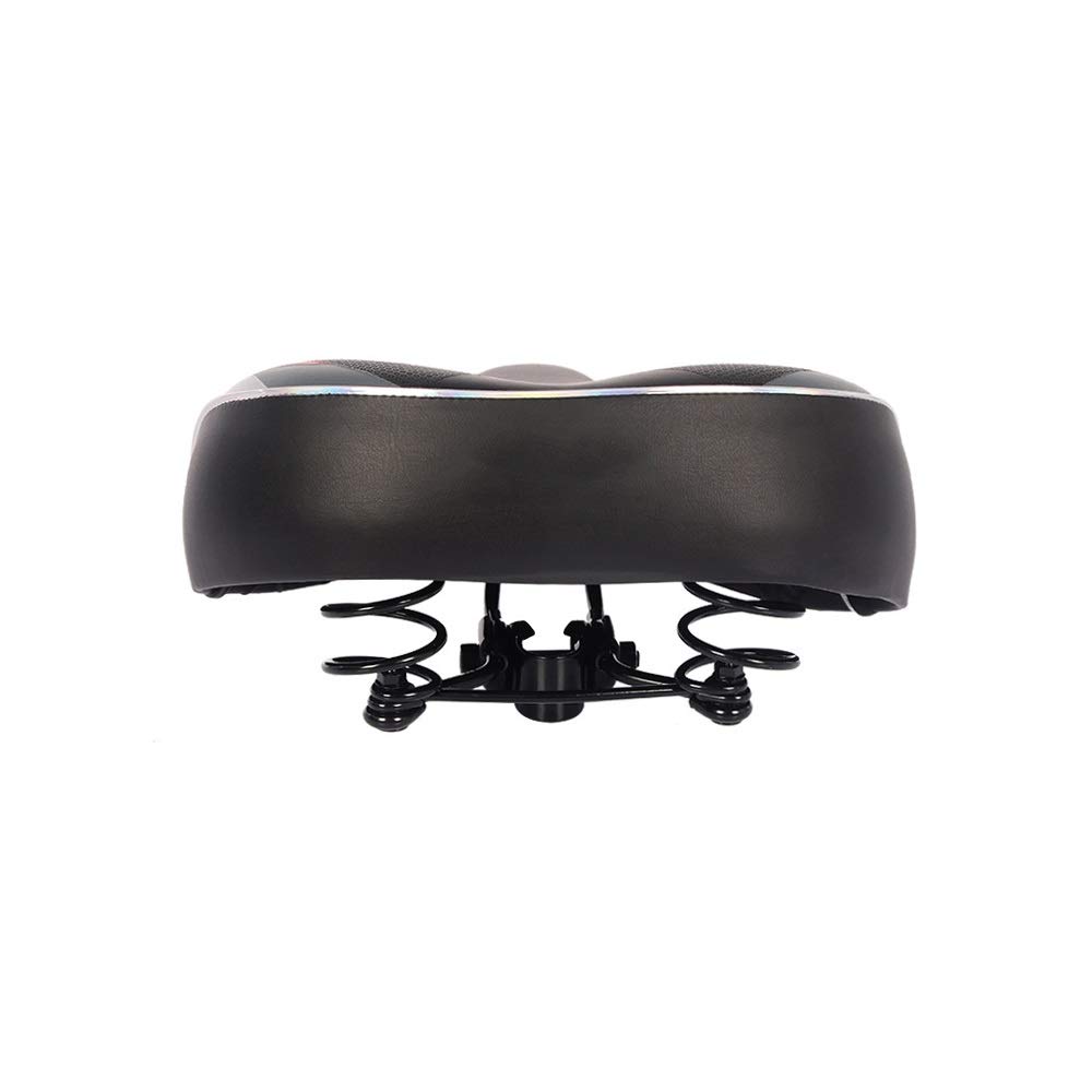 Premium Comfort Bike Seat - Thickened Wide Soft Cushion with Shockproof Design for Extra Comfort - Ideal for MTB, Mountain Bike, Folding Bike, Road Bike & Exercise Bikes - Perfect for Long Rides, Commuting & Indoor Cycling (Black)