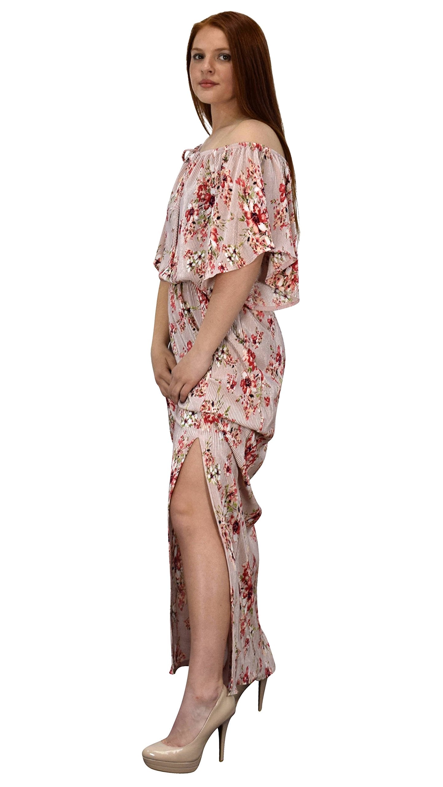 Women's Bohemian Floral Maxi Dress - Vintage Summer Long Dress for Beach, Music Festivals & Casual Outings