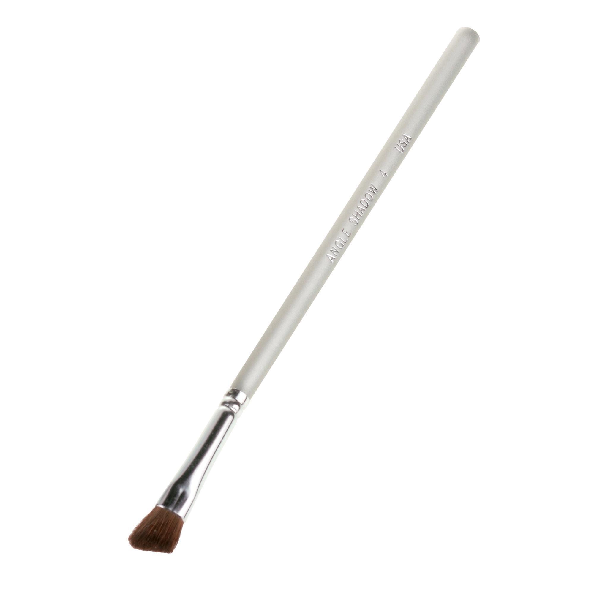 Premium Angle Shadow Brush #4 - Professional Makeup Brush for Blending & Contouring - Perfect for Eyeshadow, Eyeliner & Smokey Eye Looks