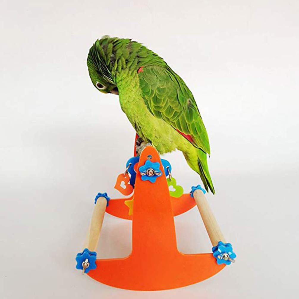 Balacoo Parrot Training Stand with Swing - Durable Bird Perch & Play Toy for Parrots, Cockatiels, Conures | Perfect for Cage Accessories, Playtime & Training Exercises