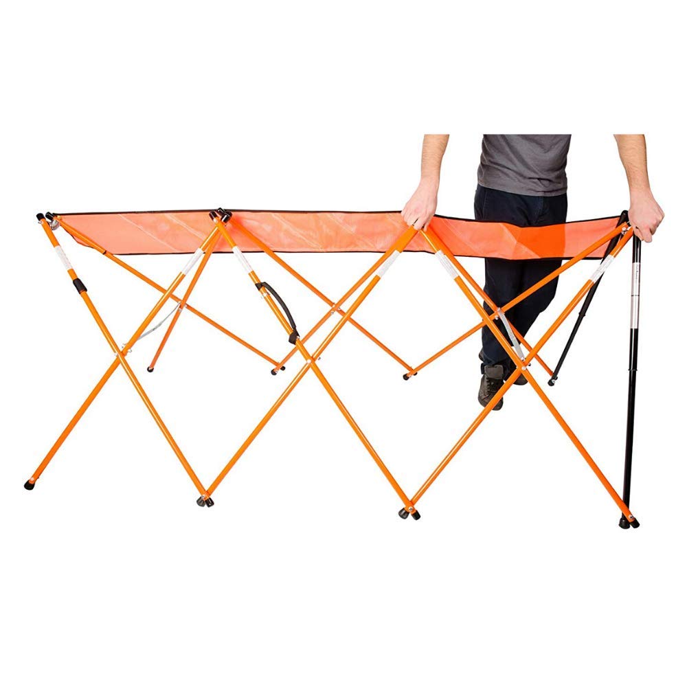 5FT Orange Safety Barricade - Portable Expanding Security Barrier for Construction, Events & Crowd Control | Heavy-Duty Traffic Safety Fence