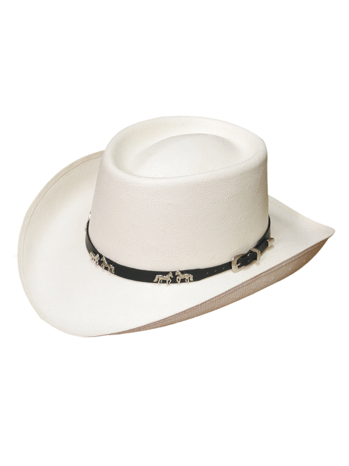 Bullhide PASO HORSE 2090 Shantung Panama Hat for Men - Natural Straw Cowboy Hat for Summer Outdoor Activities, Beach, Horse Riding & Western Fashion