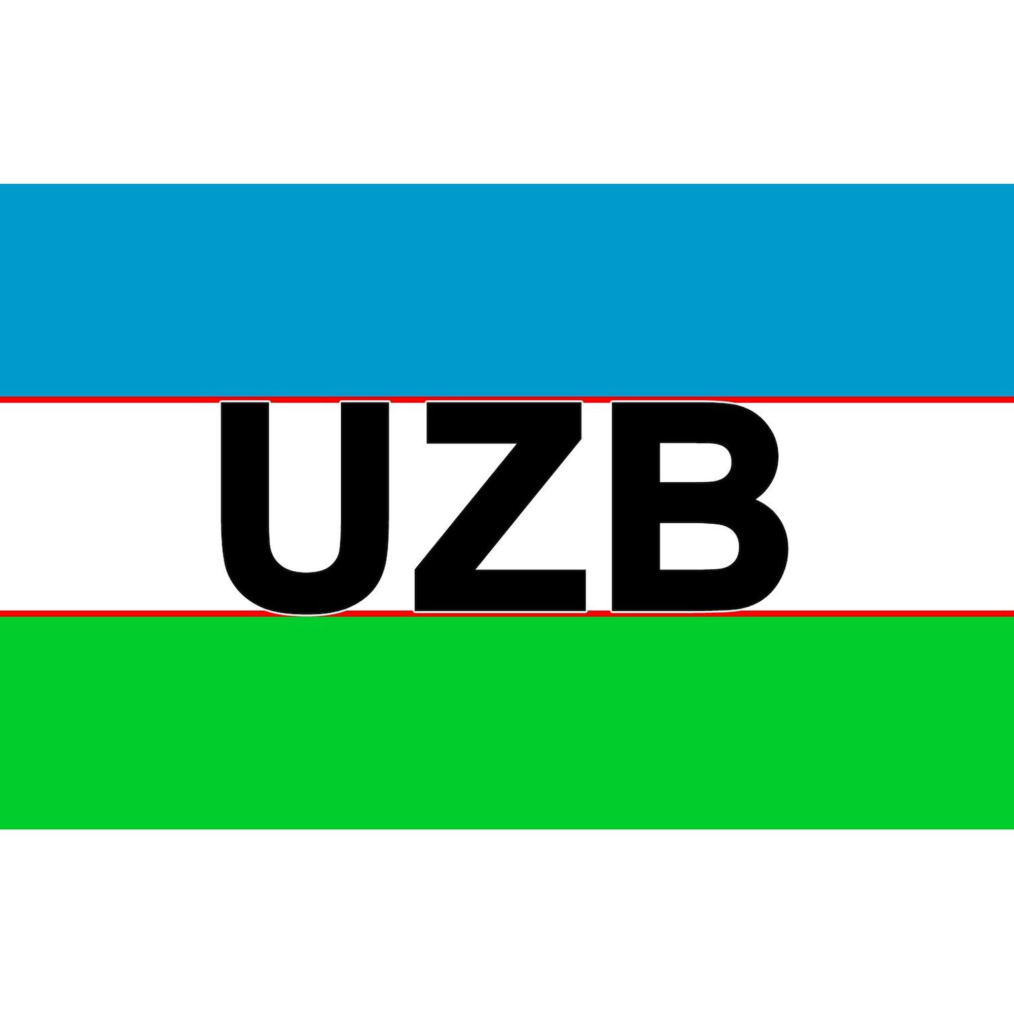Uzbekistan Oval Car Bumper Sticker - Decorative Vinyl Decal for Cars, Trucks & Laptops - Perfect for Travel Enthusiasts & Proud Uzbek Expats