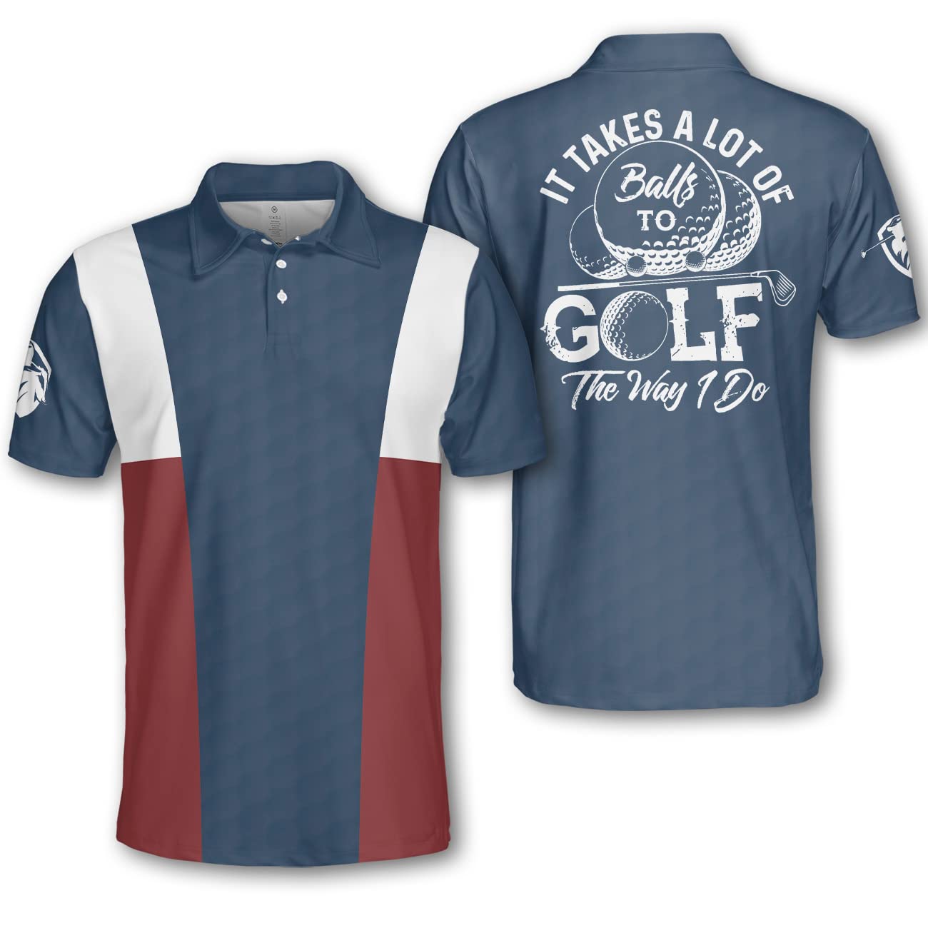Funny Men's Golf Polo Shirts - Moisture Wicking Dry Fit Performance Shirts for Golf, Casual Wear & Outdoor Activities - Perfect Golf Gifts for Men