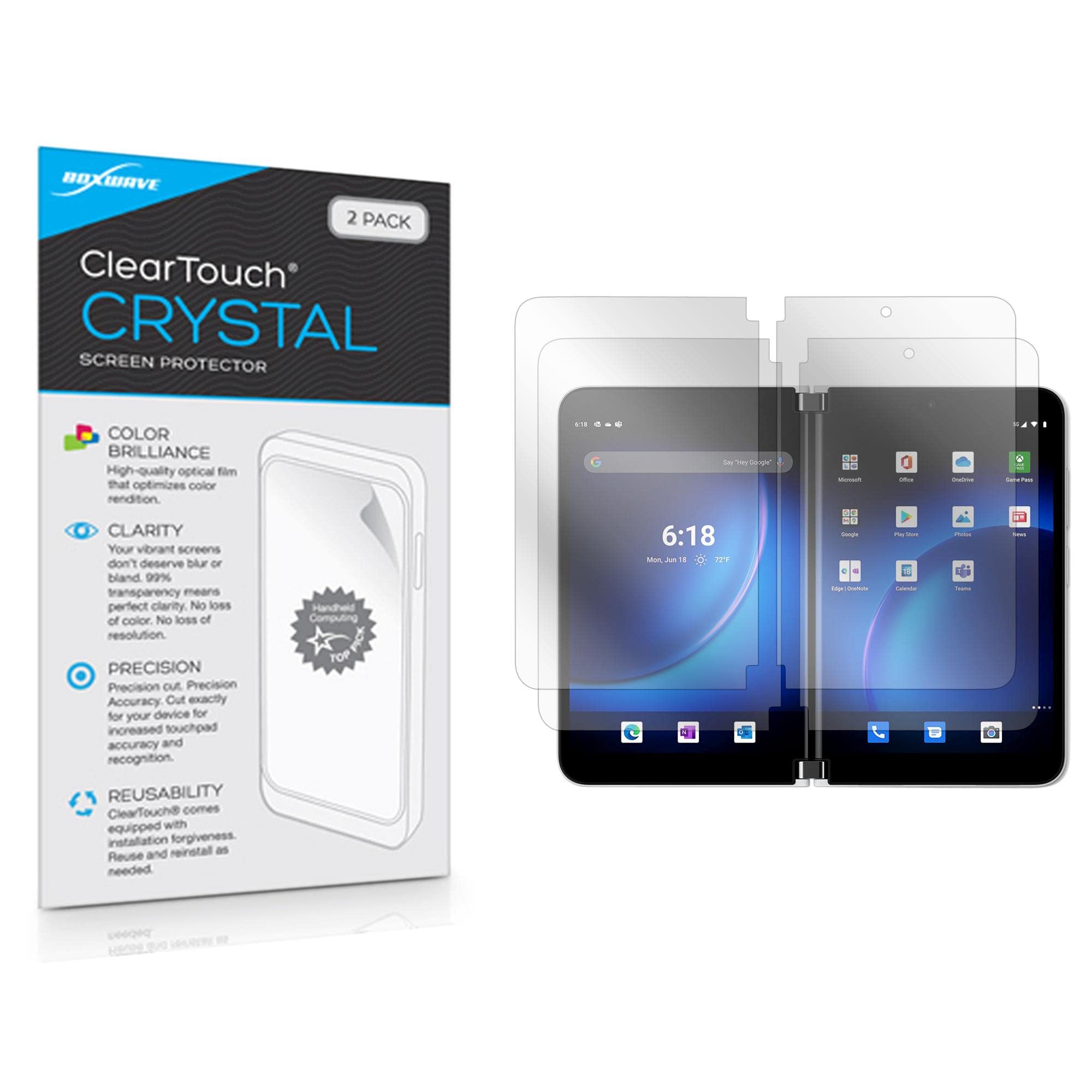Microsoft Surface Duo 2 5G Screen Protector (2-Pack) - HD ClearTouch Crystal for Scratch Protection | Work & Travel