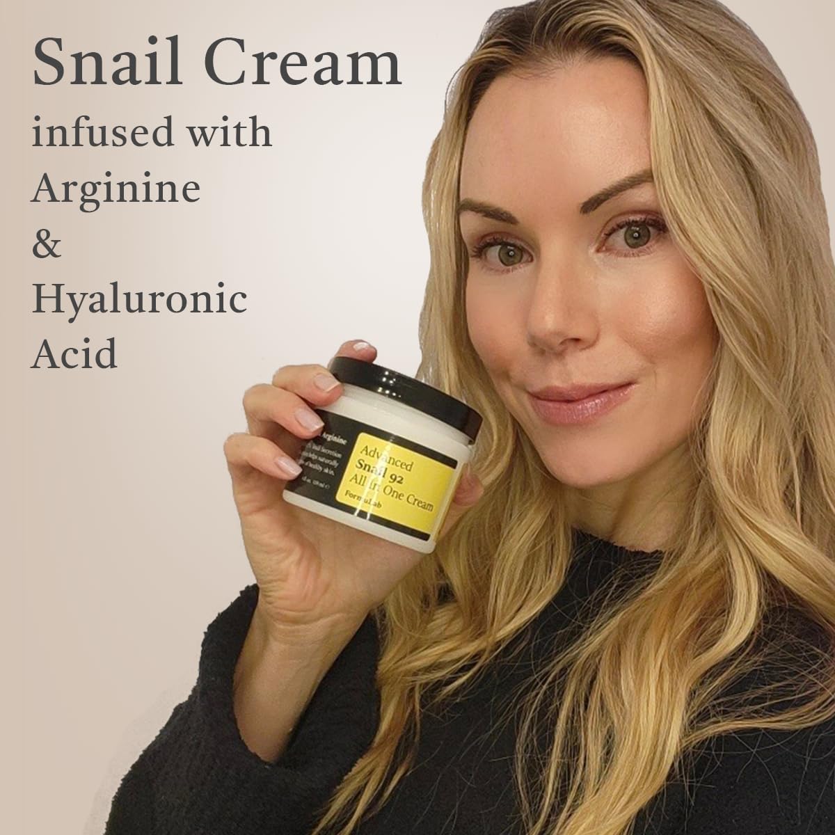 FORMULAB Advanced Snail 92 All In One Face Cream - Snail Mucin Moisturizer with Hyaluronic Acid for Hydration & Anti-Aging - Glass Skin Treatment (2oz) - Perfect for Daily Skincare Routine & Nighttime Repair