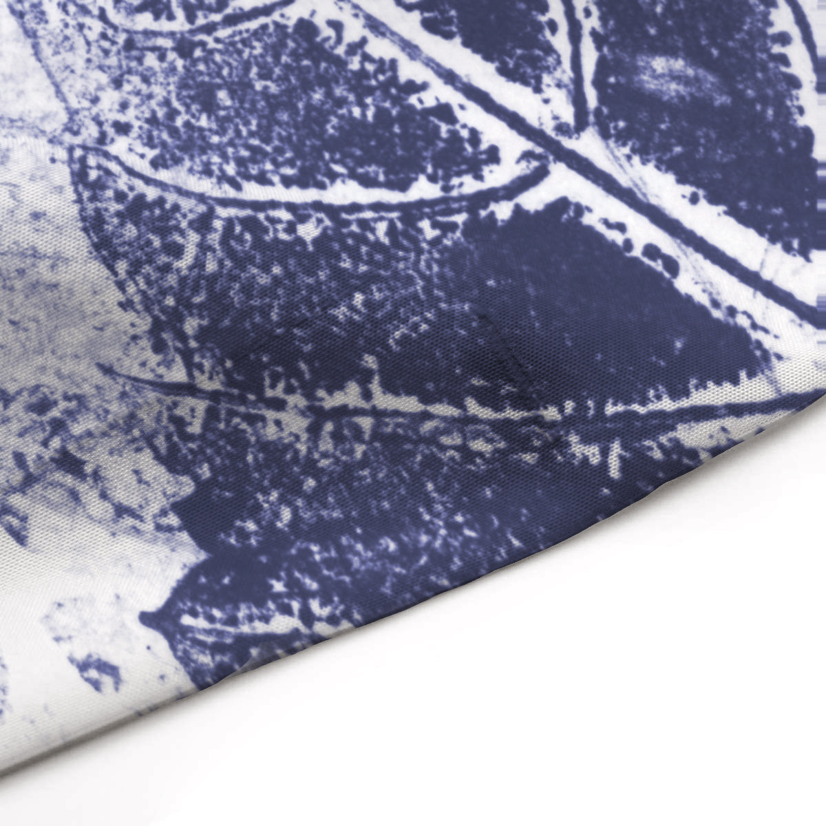 Blue Woodland Jungle Leaves Eco-Friendly Printed Shower Curtain | New England Inspired Bathroom Decor | Perfect for Nature-Themed Bathrooms & Spa Retreats