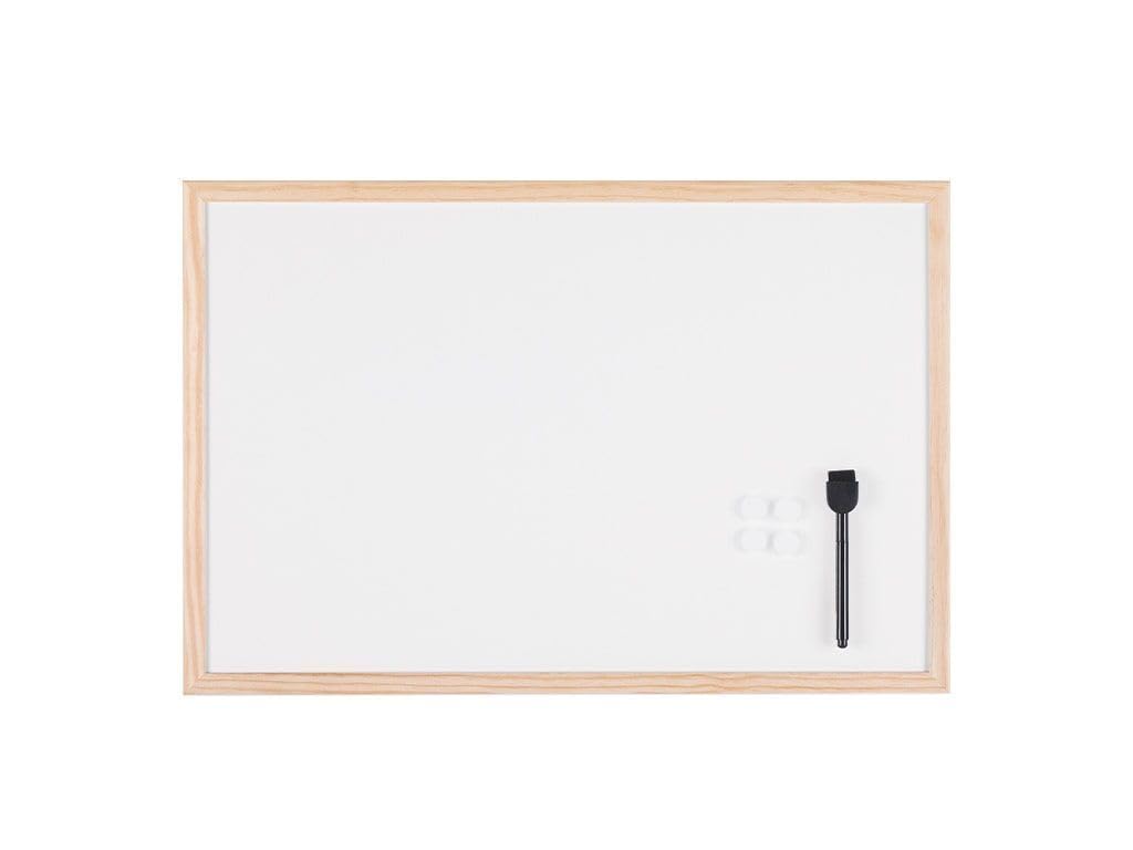 Mastervision Magnetic Dry Erase Whiteboard 36x48 Inches with Pine Wood Frame & Wall Mount Kit - Perfect for Office Meetings, Classroom Teaching & Home Organization