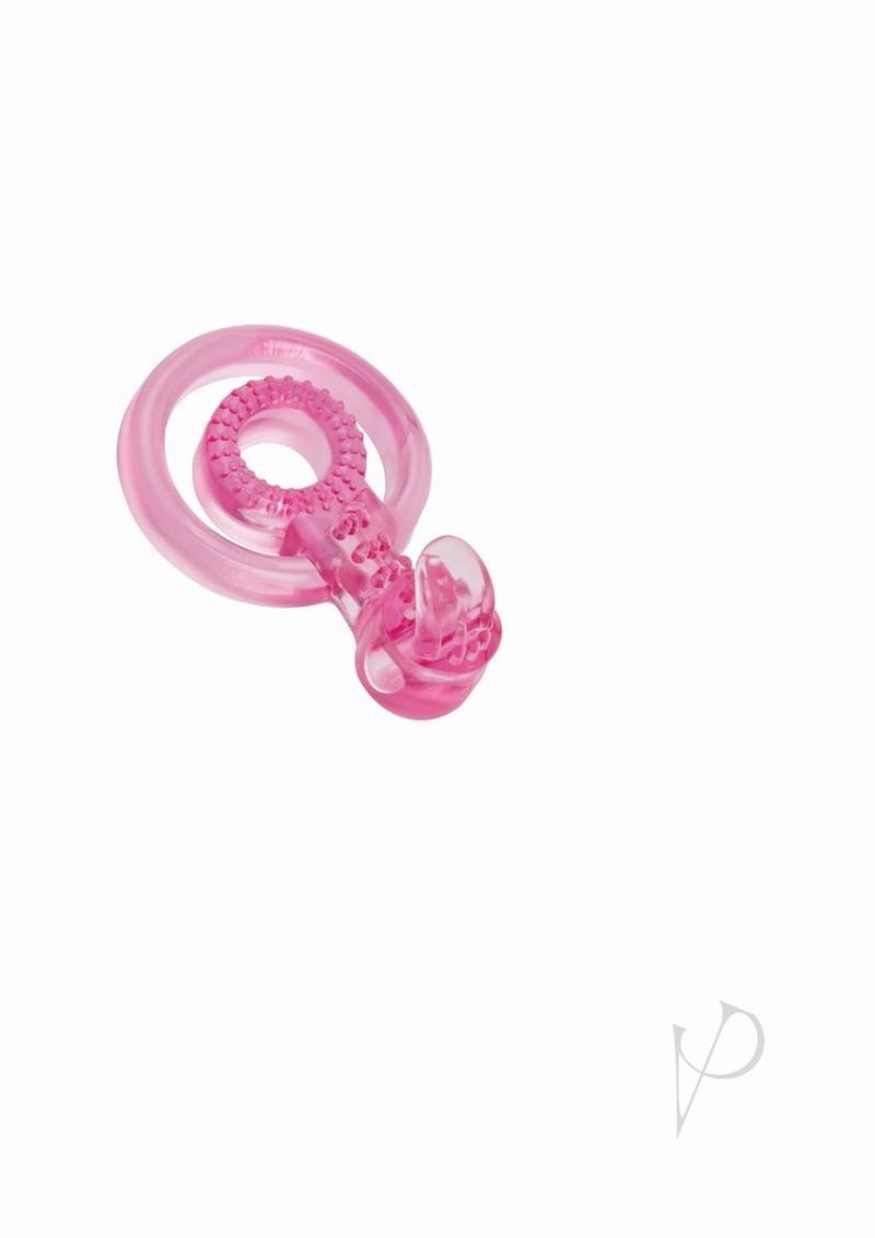 Bodywand Rechargeable Silicone Duo Ring with Clit Stimulator - Pink | Couples Vibrating Cock Ring for Enhanced Intimacy & Pleasure
