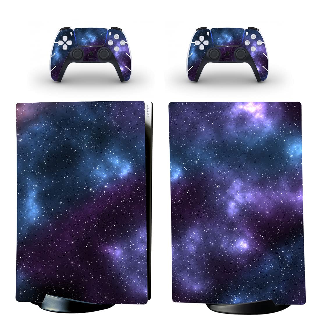DolDer PS5 Skin Protector - Full Set Vinyl Decal Sticker for Sony PS5 Console & 2 DualShock Controllers (0020) - Gaming Accessories for PS5 Protection & Customization