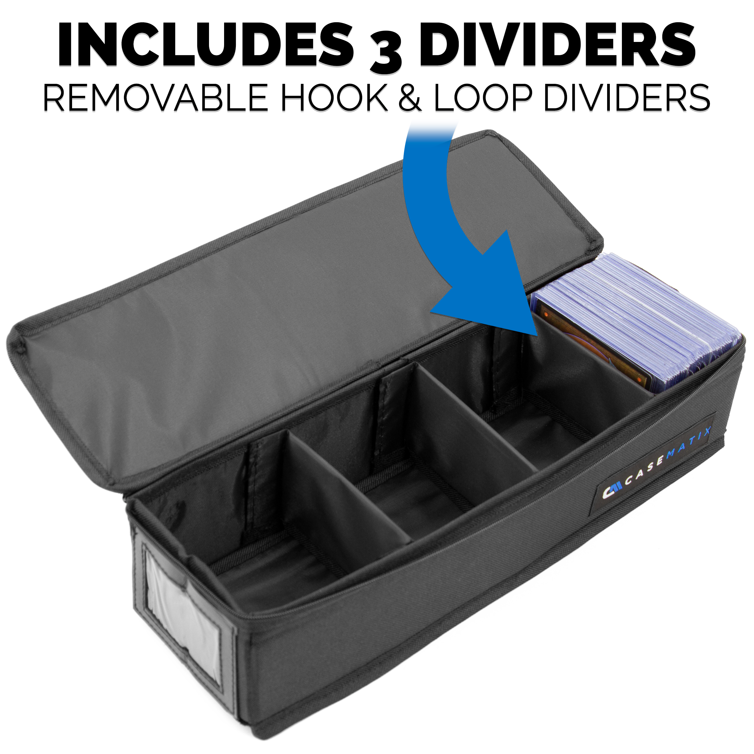 CASEMATIX Top Loader Card Storage Case - Holds 200 Trading Cards (3